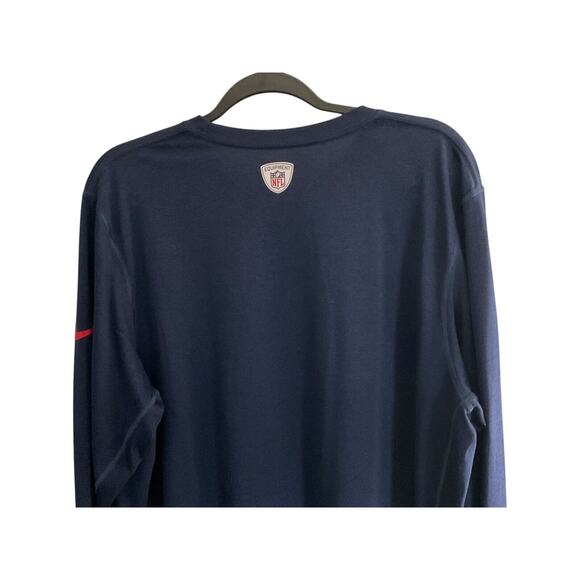 New England Patriots NFL Nike Dri-Fit Long Sleeve Shirt Mens Size XL Blue - Picture 10 of 13